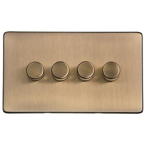 Studio Range Antique Brass Switches & Sockets, Y91 - 4G Multi Location Secondary Dimmer by Heritage Brass By M-Marcus