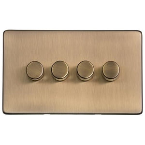 Studio Range Antique Brass Switches & Sockets, Y91 - 4G Multi Location Secondary Dimmer by Heritage Brass By M-Marcus