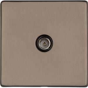 Studio Range - Aged Pewter - 1 Gang Isolated TV Coaxial Socket