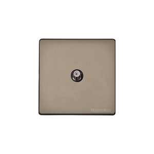 Studio Range Aged Pewter Switches & Sockets, YAP - 1 Gang Satellite Socket by Heritage Brass By M-Marcus