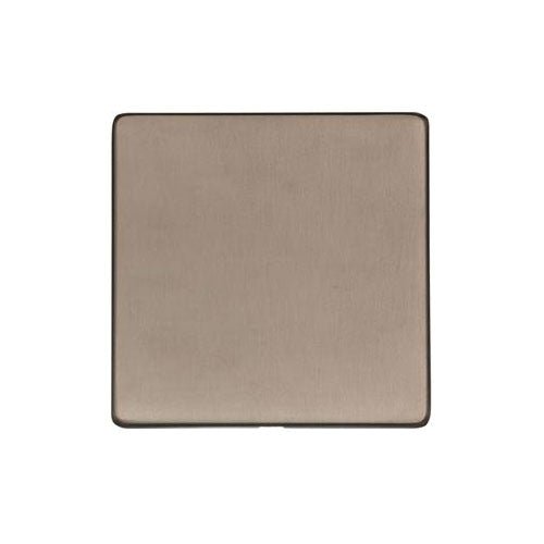 Studio Range Aged Pewter Switches & Sockets, YAP - Single Blank Plate by Heritage Brass By M-Marcus