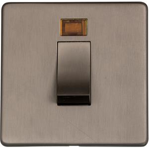 Studio Range - Aged Pewter - 45A Switch with Neon (single plate)
