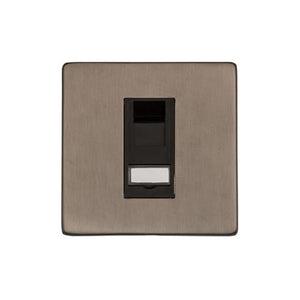 Studio Range Aged Pewter Switches & Sockets, YAP - 1 Gang CAT6 by Heritage Brass By M-Marcus