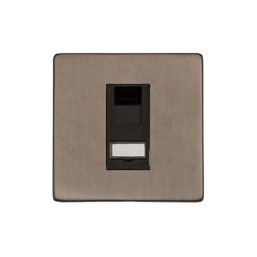 Studio Range Aged Pewter Switches & Sockets, YAP - 1 Gang CAT6 by Heritage Brass By M-Marcus