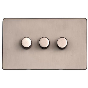 Studio Range Aged Pewter Switches & Sockets, YAP - 3G Multi Location Primary Dimmer by Heritage Brass By M-Marcus