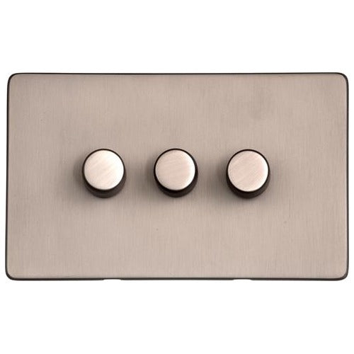 Studio Range Aged Pewter Switches & Sockets, YAP - 3G Multi Location Secondary Dimmer by Heritage Brass By M-Marcus