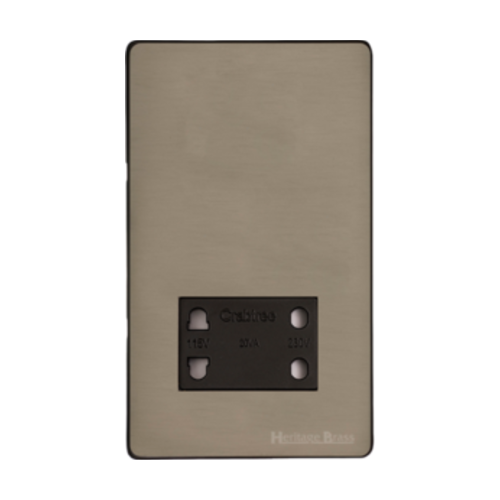 Studio Range Aged Pewter Switches & Sockets, YAP - Shaver Socket Output Voltage 110/240V by Heritage Brass By M-Marcus