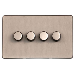 Studio Range Aged Pewter Switches & Sockets, YAP - 4G Multi Location Primary Dimmer by Heritage Brass By M-Marcus