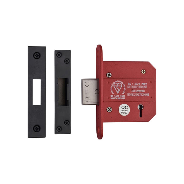 CE York British Standard 5 Lever Deadlock 3" by M Marcus - Heritage Brass