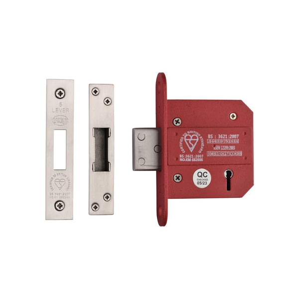 CE York British Standard 5 Lever Deadlock 3" by M Marcus - Heritage Brass