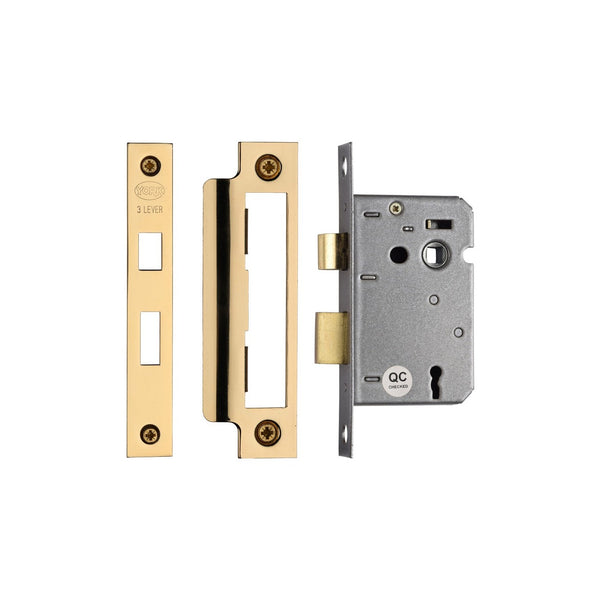 York 3 Lever Sash Lock 2 1/2" by M Marcus - Heritage Brass