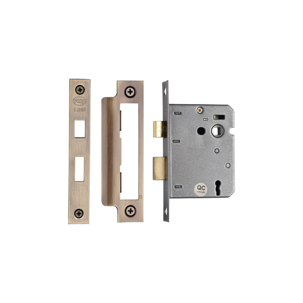 York 3 Lever Sash Lock 3" by M Marcus - Heritage Brass