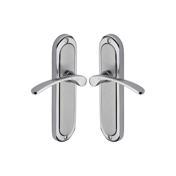 Ambassador Door Handle on Plate by M Marcus - Heritage Brass