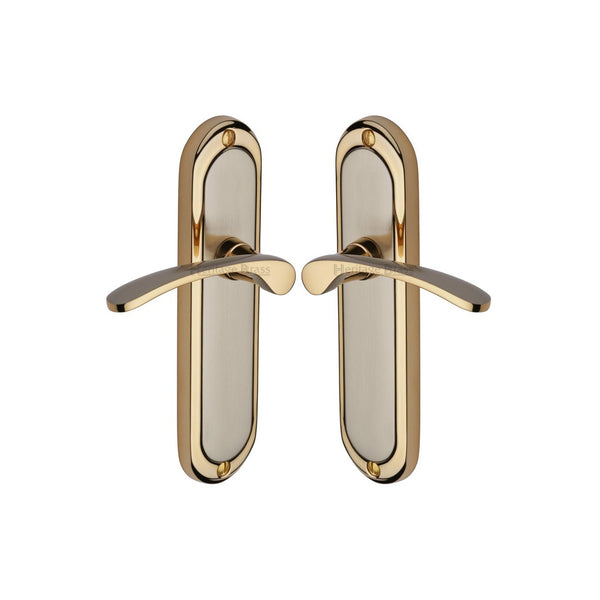 Ambassador Door Handle on Plate by M Marcus - Heritage Brass