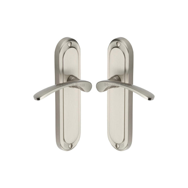 Ambassador Door Handle on Plate by M Marcus - Heritage Brass