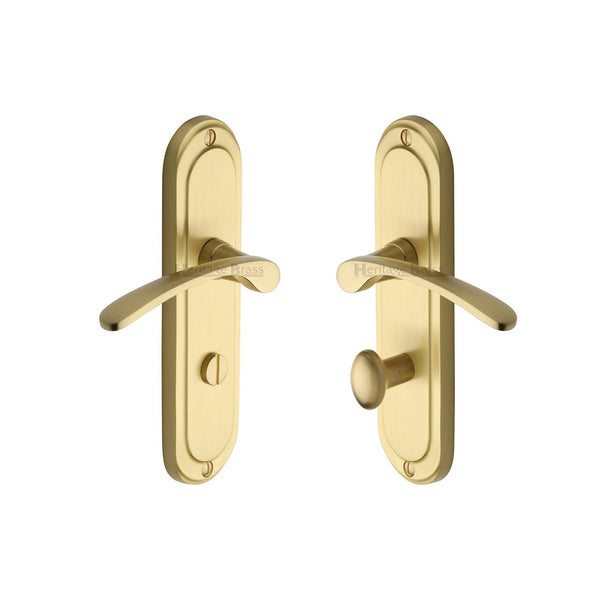 Ambassador Door Handle on Plate by M Marcus - Heritage Brass
