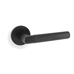 Alexander & Wilks, Alexander and Wilks - Harrier Knurled Lever on Round Rose, Door Handles, Lever On Rose