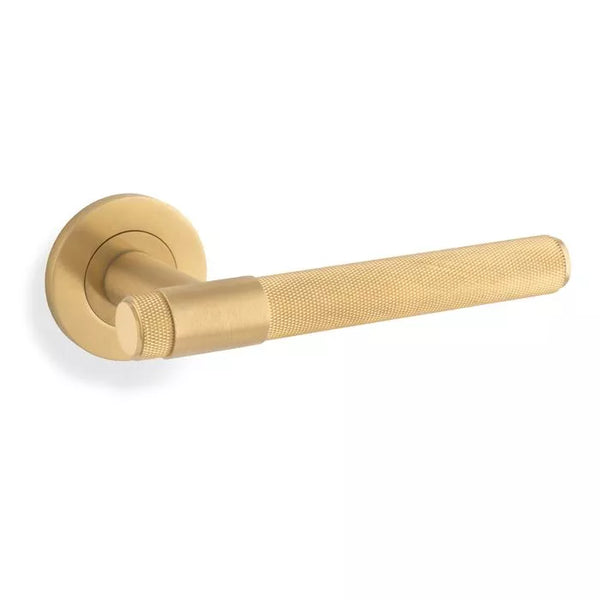 Alexander & Wilks Knurled Kingstone Lever On Round Rose