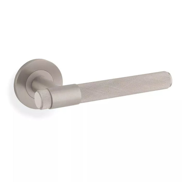Alexander & Wilks Knurled Kingstone Lever On Round Rose