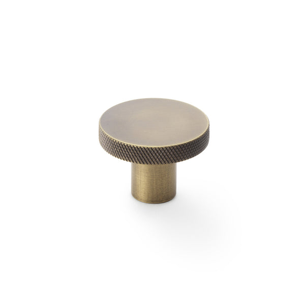 Alexander & Wilks, Alexander and Wilks - Hanover Knurled Circular Cupboard Knob, Cabinet Hardware, Cabinet Knob