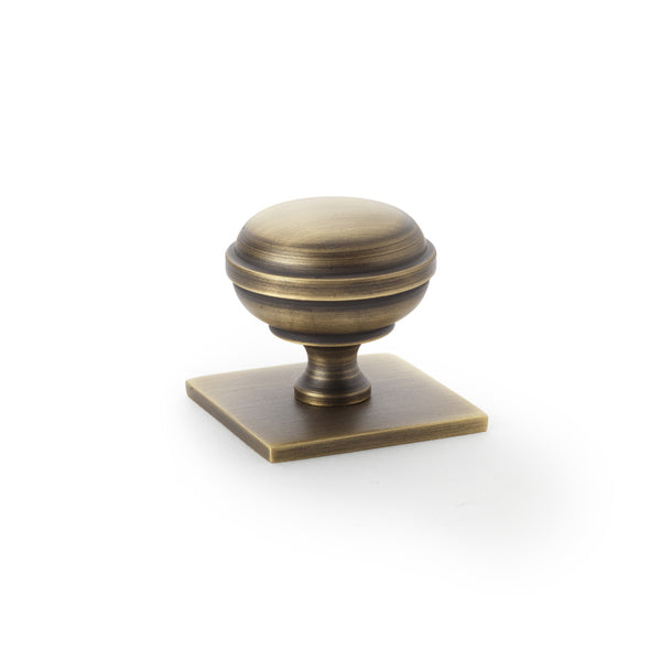 Alexander & Wilks Quantock Cabinet Knob On Square Backplate