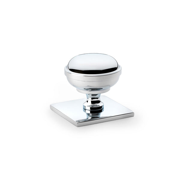 Alexander & Wilks Quantock Cabinet Knob On Square Backplate