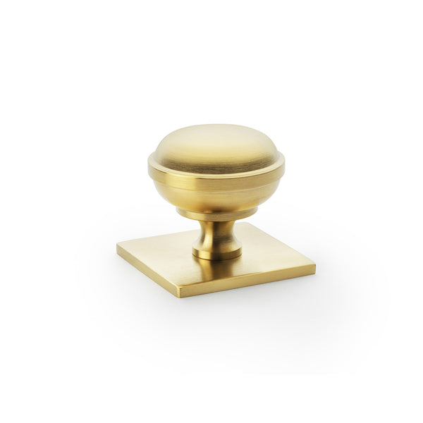 Alexander & Wilks Quantock Cabinet Knob On Square Backplate