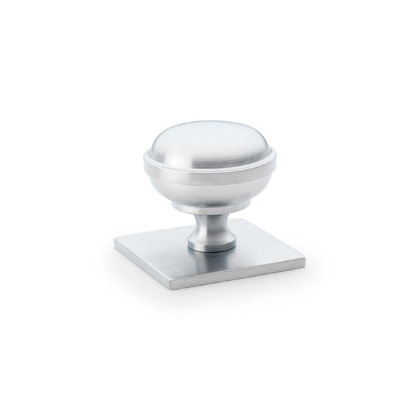 Alexander and Wilks - Quantock Cupboard Knob on Square Backplate