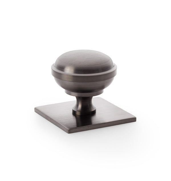 Alexander & Wilks Quantock Cabinet Knob On Square Backplate