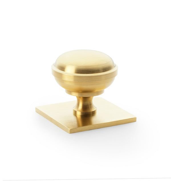 Alexander and Wilks - Quantock Cupboard Knob on Square Backplate