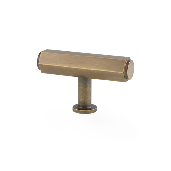 Alexander & Wilks, Alexander and Wilks - Vesper Hex T-Bar Cabinet Knob, Cabinet Hardware, Cabinet Knob