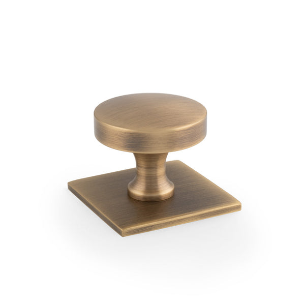 Alexander & Wilks Bullion Cabinet Knob On Square Backplate