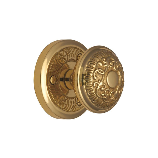 Aydon Door Knob on Rose by M Marcus - Heritage Brass