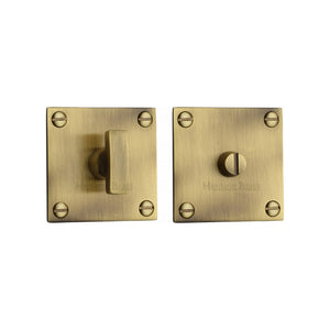 Square Bathroom Turn & Release - BAU1555 by M Marcus - Heritage Brass