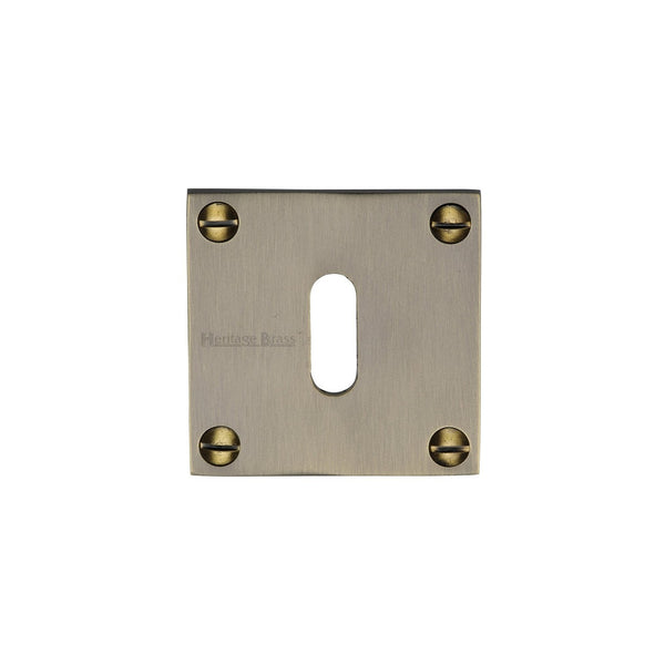 Standard Key Escutcheon Square - BAU1556 by M Marcus - Heritage Brass