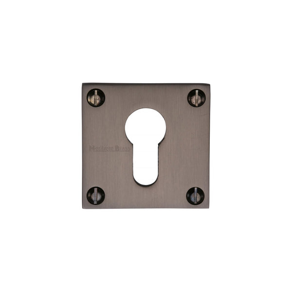 Euro Profile Cylinder Escutcheon Square - BAU1558 by M Marcus - Heritage Brass