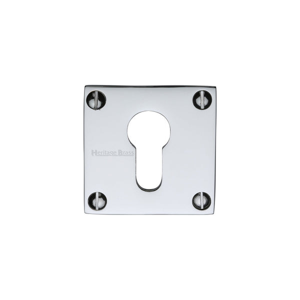 Euro Profile Cylinder Escutcheon Square - BAU1558 by M Marcus - Heritage Brass