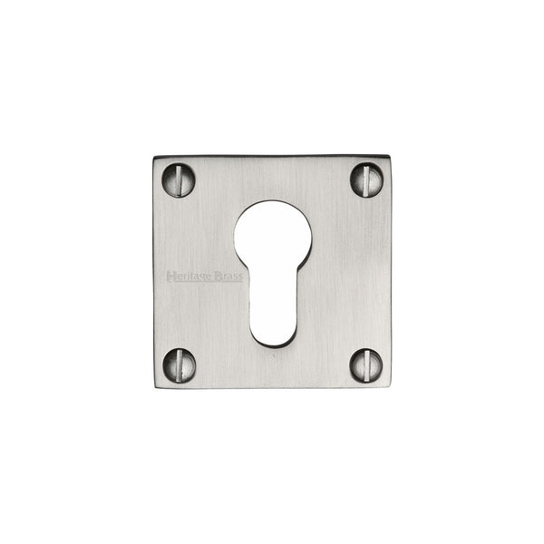 Euro Profile Cylinder Escutcheon Square - BAU1558 by M Marcus - Heritage Brass