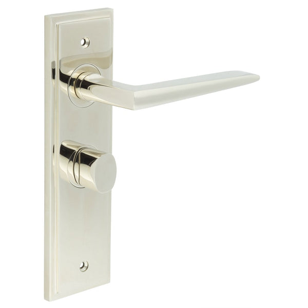Burlington Mayfair Door Handle Bathroom Backplate & Turn & Release 81