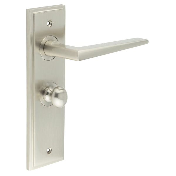Burlington Mayfair Door Handle Bathroom Backplate & Turn & Release 80