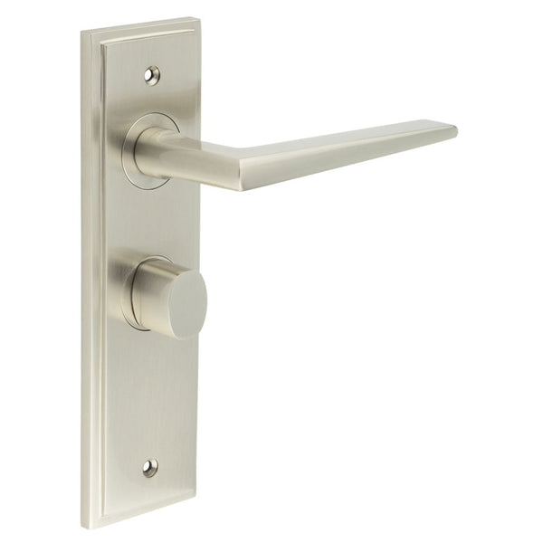 Burlington Mayfair Door Handle Bathroom Backplate & Turn & Release 81