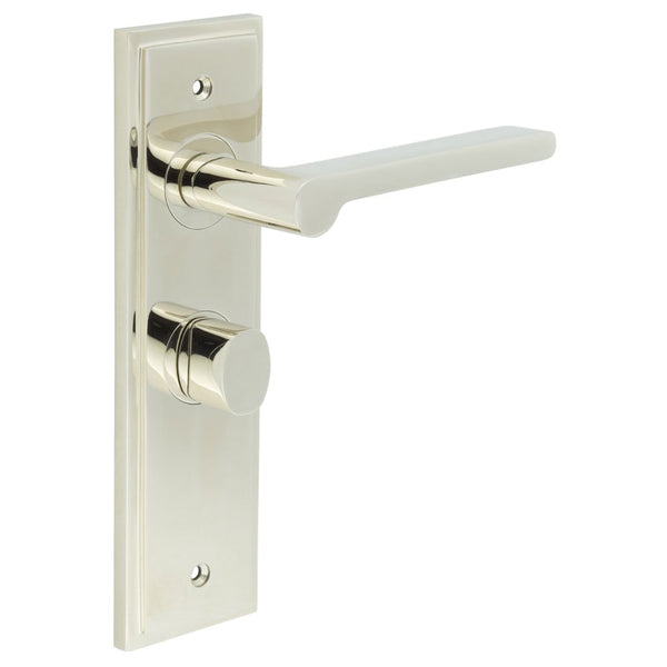 Burlington Fitzrovia Door Handle Bathroom Backplate & Turn & Release 81