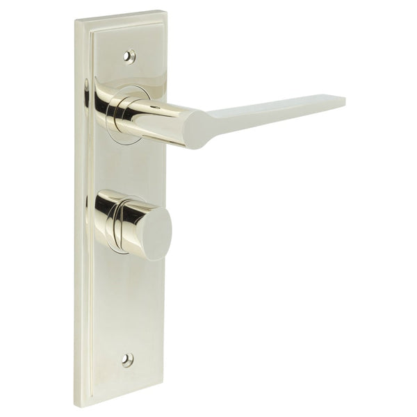 Burlington Knightsbridge Door Handle Bathroom Backplate & Turn & Release 81