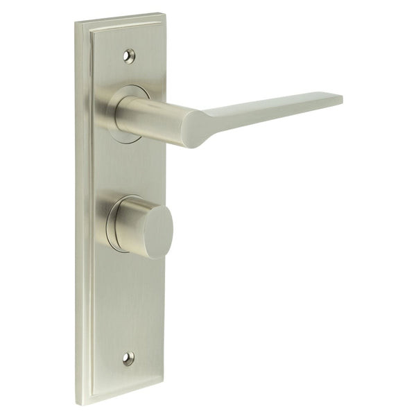 Burlington Knightsbridge Door Handle Bathroom Backplate & Turn & Release 81