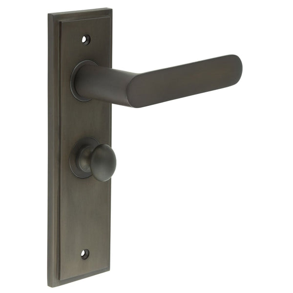 Burlington Kensington Door Handle Bathroom Backplate & Turn & Release 80
