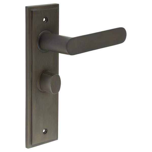 Burlington Kensington Door Handles Bathroom Backplate & Turn & Release 81