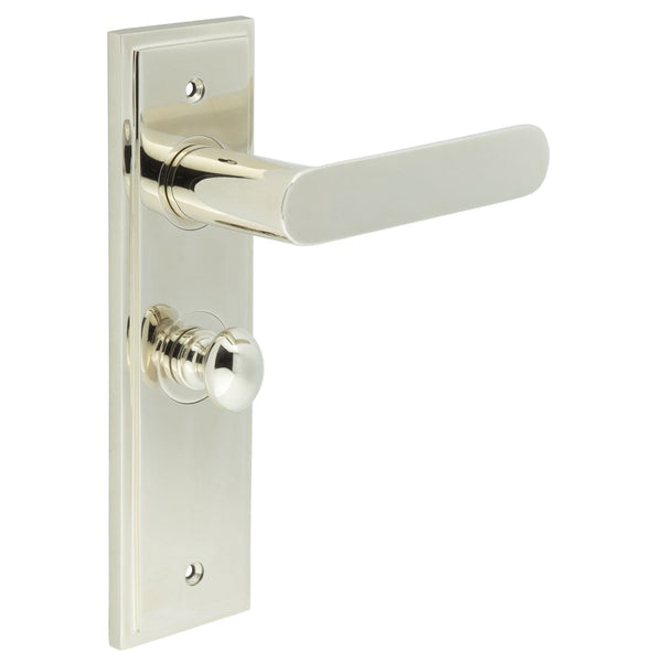 Burlington Kensington Door Handle Bathroom Backplate & Turn & Release 80