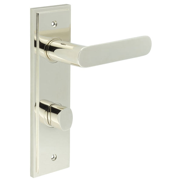Burlington Kensington Door Handle Din Bathroom Backplate & Turn & Release 81
