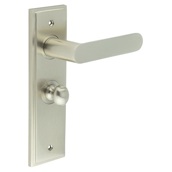 Burlington Kensington Door Handles Bathroom Backplate & Turn & Release 80