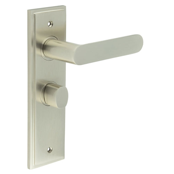 Burlington Kensington Door Handles Bathroom Backplate & Turn & Release 81